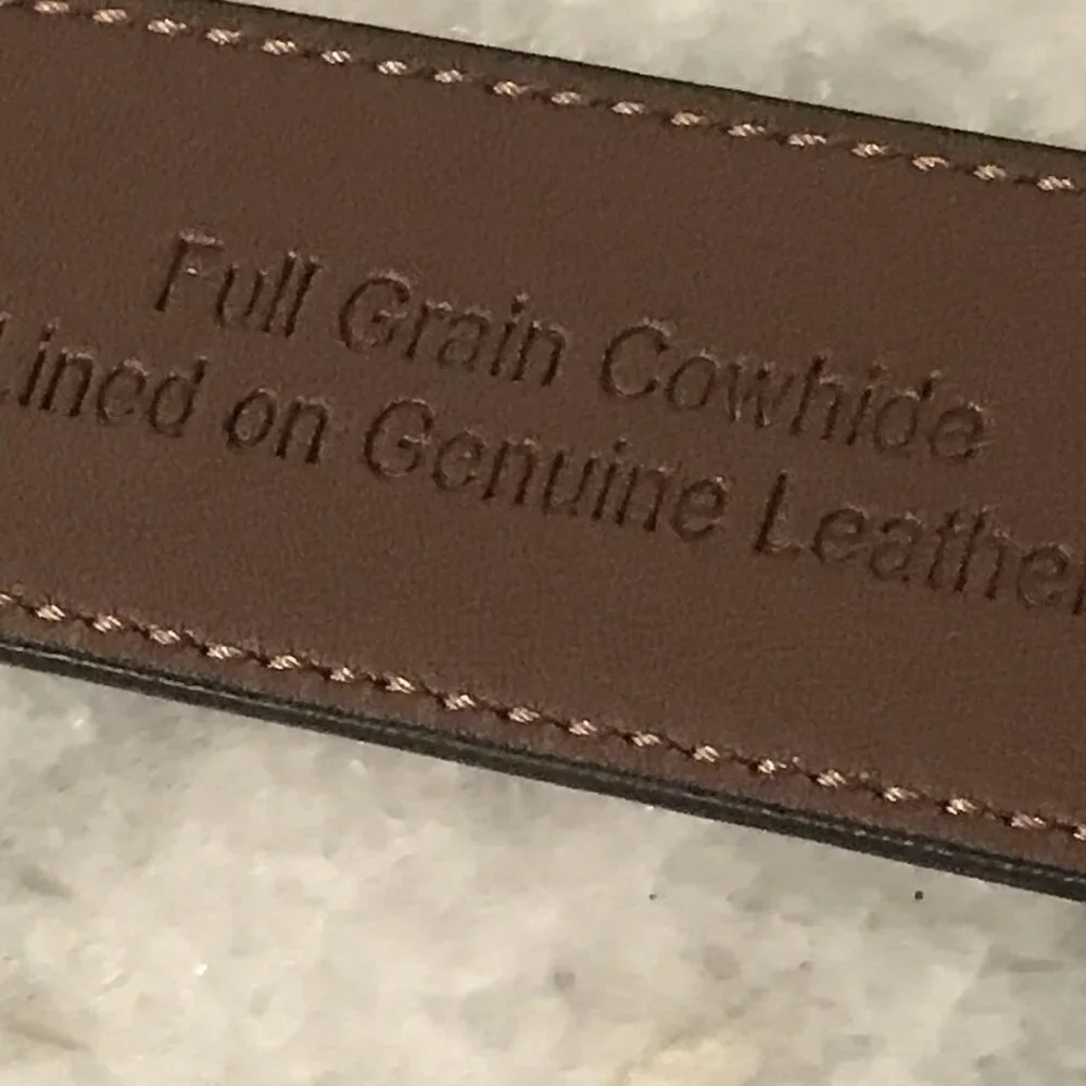 Roundtree & Yorke Belt Mens 44 Tan Brown Full Grain Cowhide Leather Dress Casual